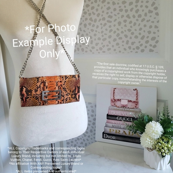 Authentic Pre-owned Fendi Baguette Python Wallet - Picture 2 of 16